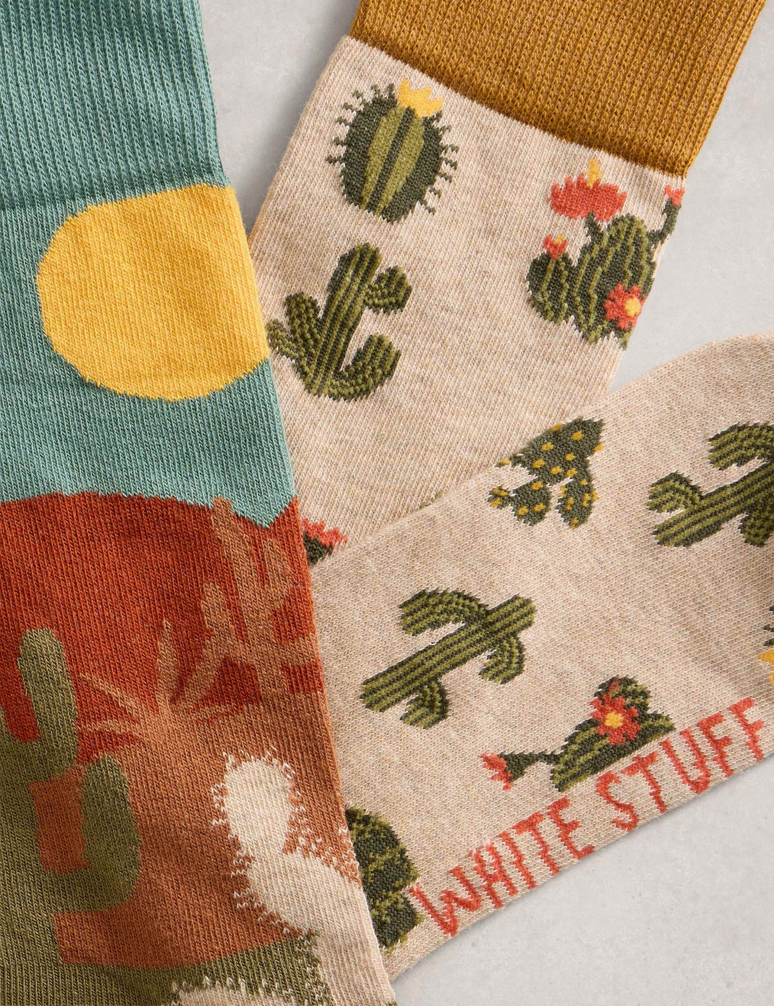 White Stuff cactus novelty socks 2 pack - British product