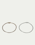Chain bracelet 2 pack real leather natural stones, imported from UK