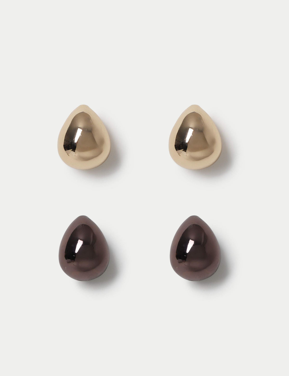 M&S stud earrings chocolate plate 2 pack, imported from the UK