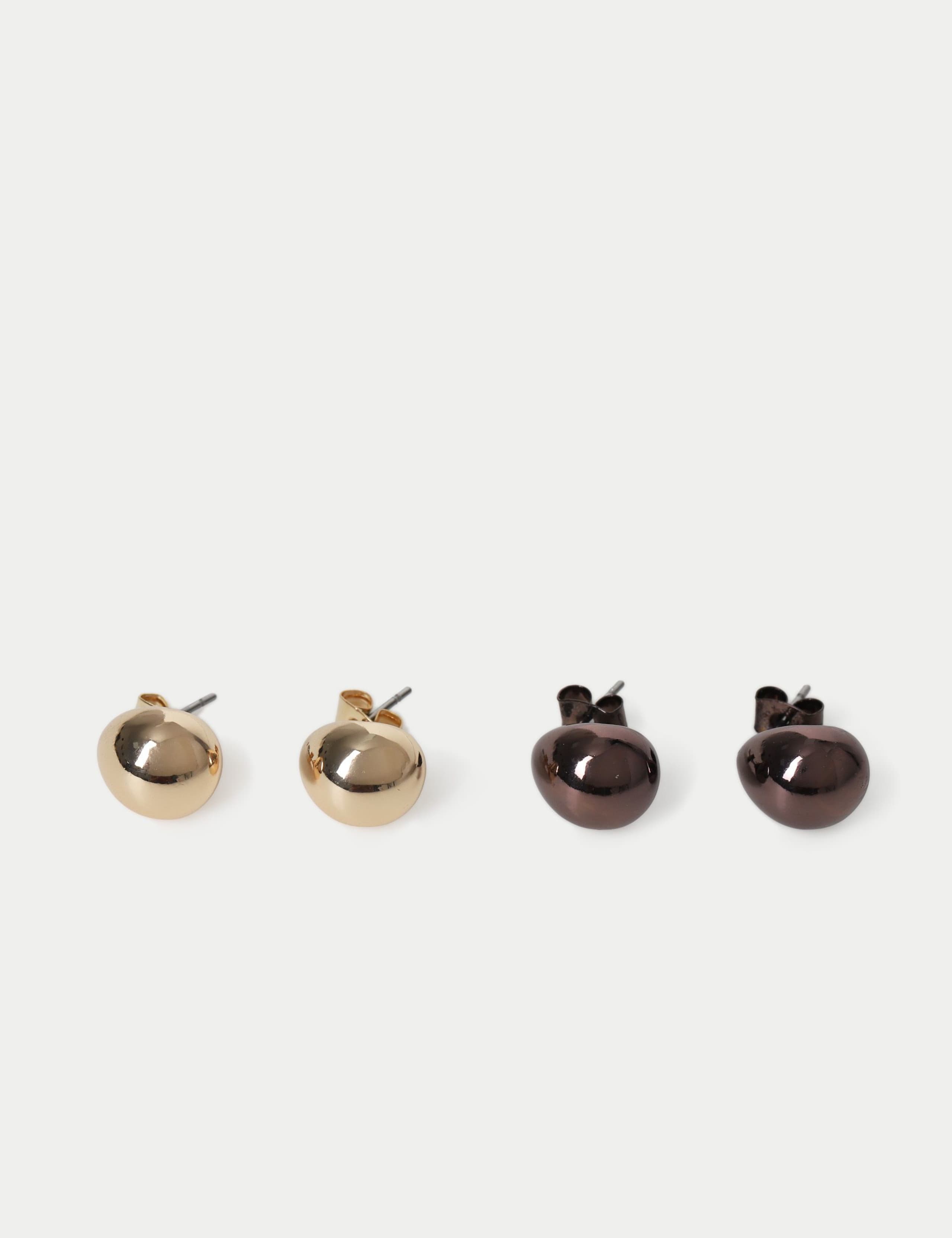 M&S stud earrings chocolate plate 2 pack, imported from the UK