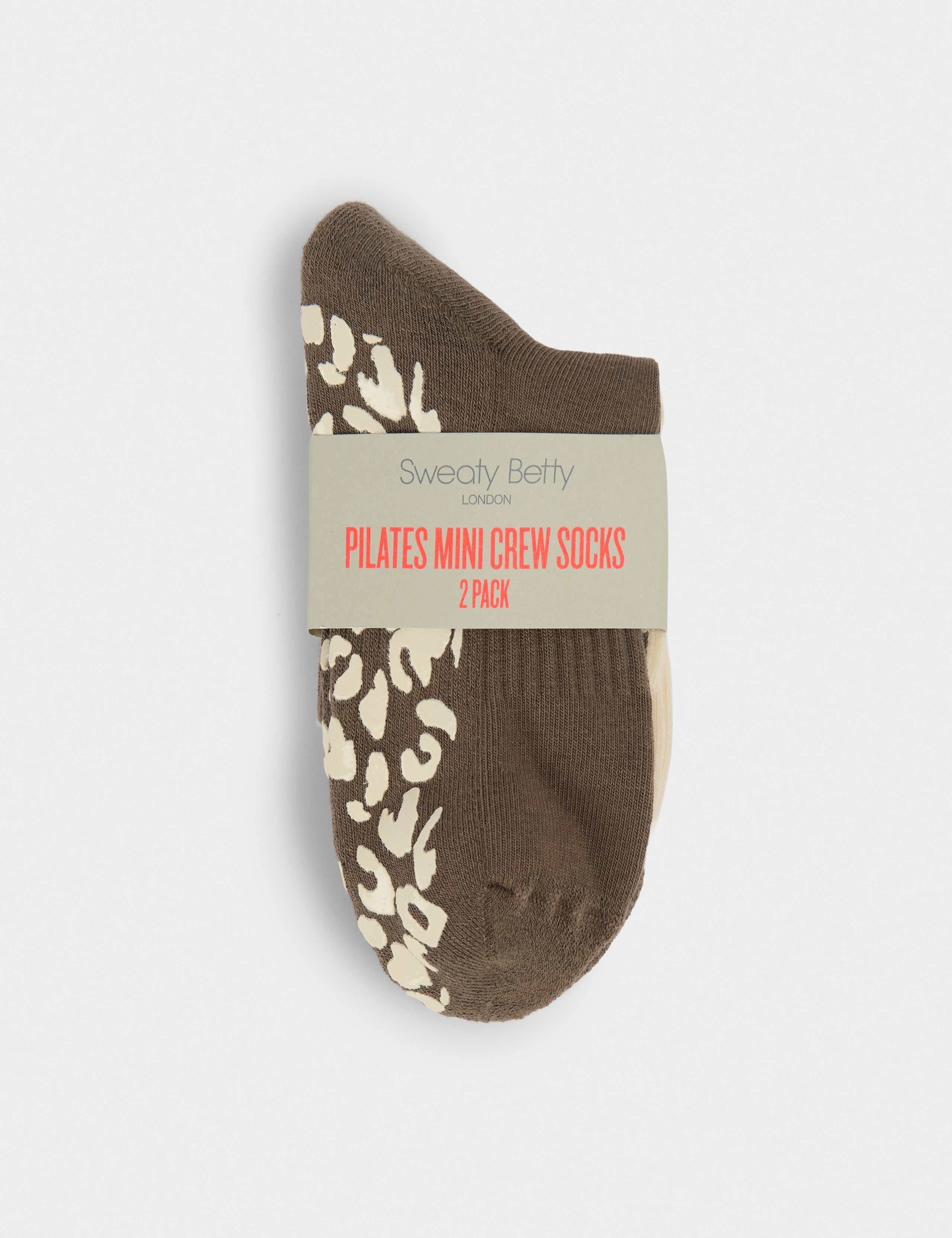 Sweaty Betty animal print Pilates socks 2 pack, UK version