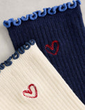 White Stuff 2 pack embroidered ankle socks - British product