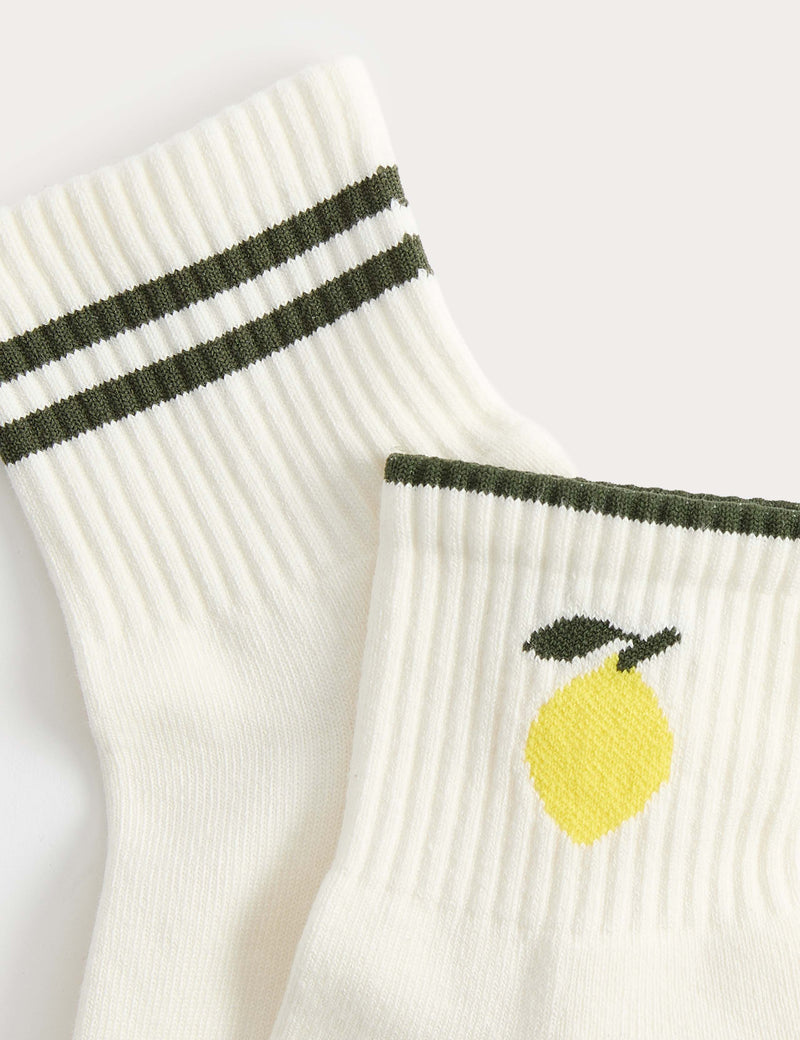 M&S cotton rich lemon ankle socks 2 pack, UK version