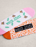 White Stuff leopard trainer socks 2 pack (British brand)