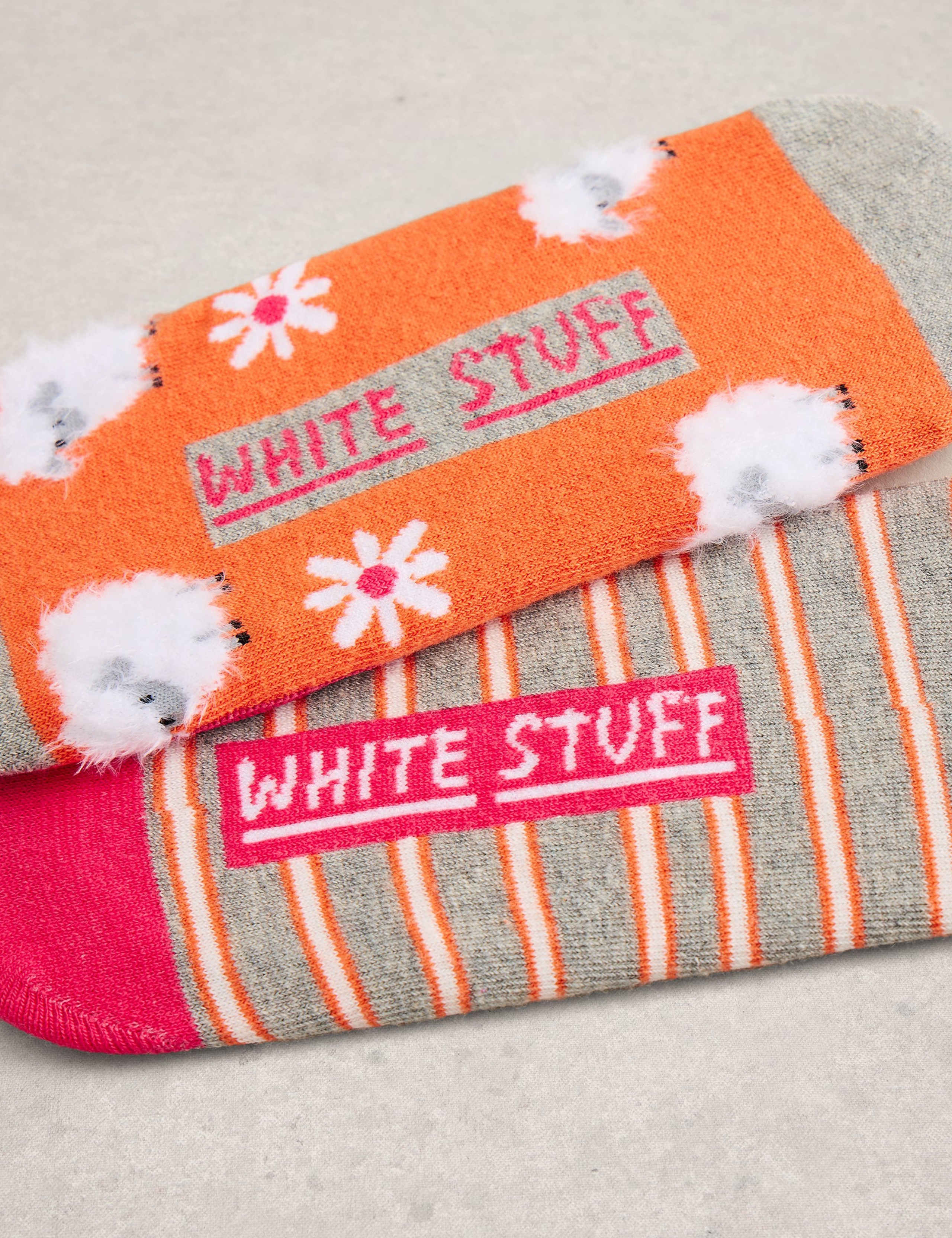 White Stuff patterned footsies 2 pack, UK version