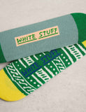 White Stuff footsies 2 pack cotton rich patterned no-show socks, UK version