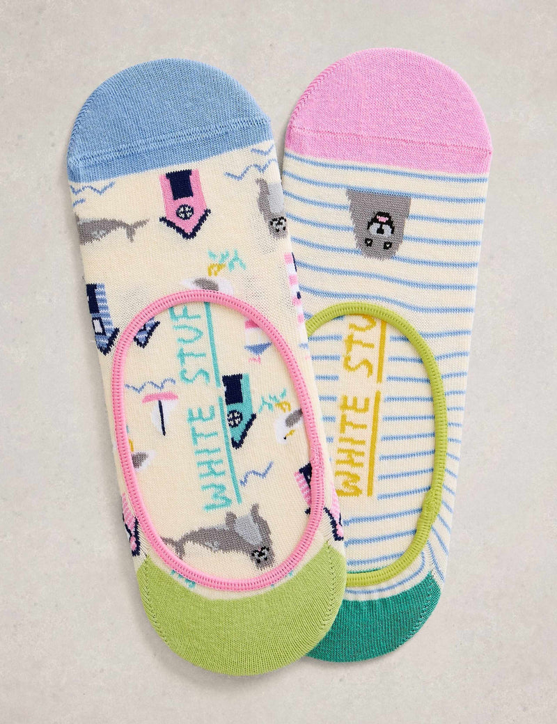 White Stuff patterned footsies 2 pack, UK version
