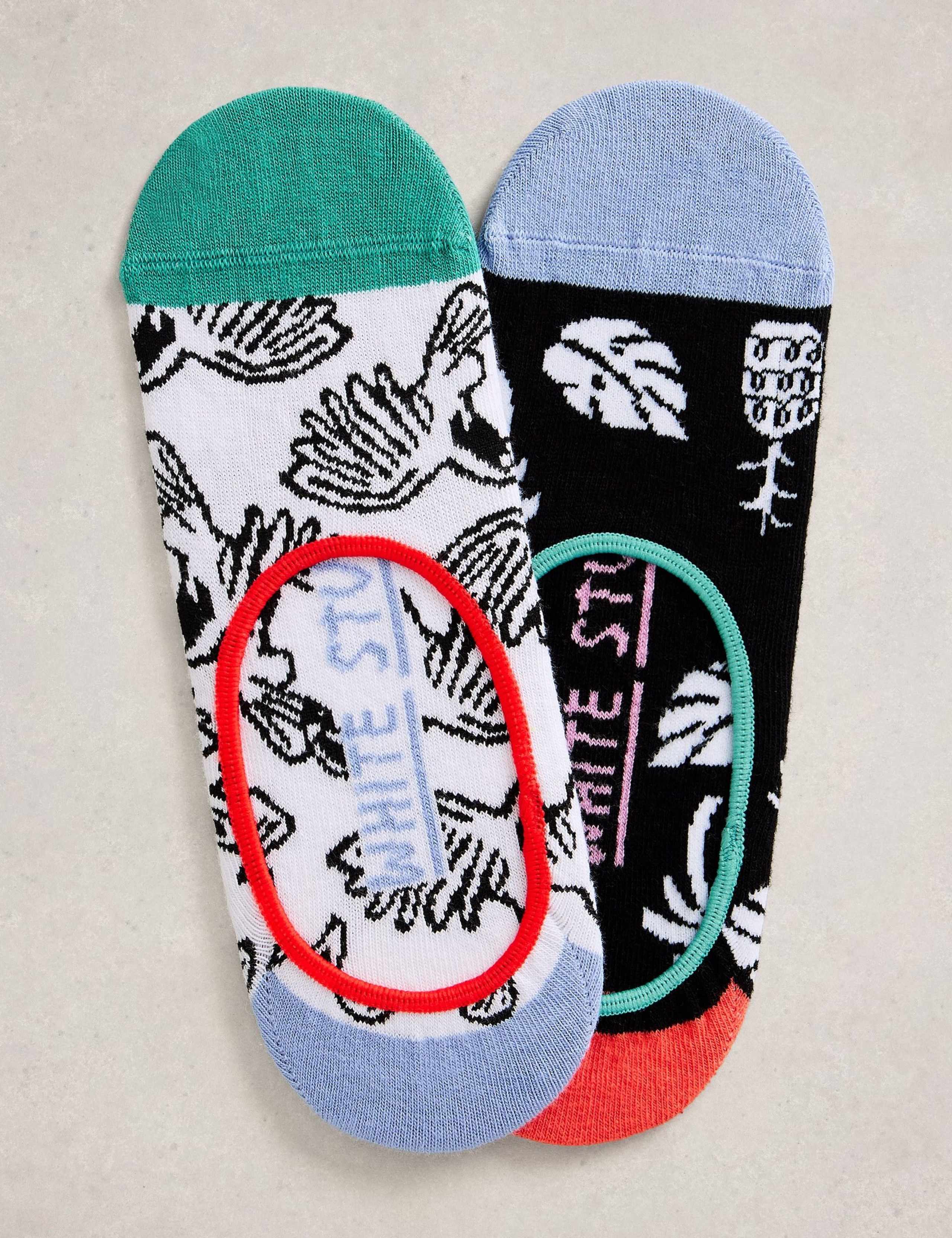 White Stuff cotton-rich trainer socks 2-pack - British product