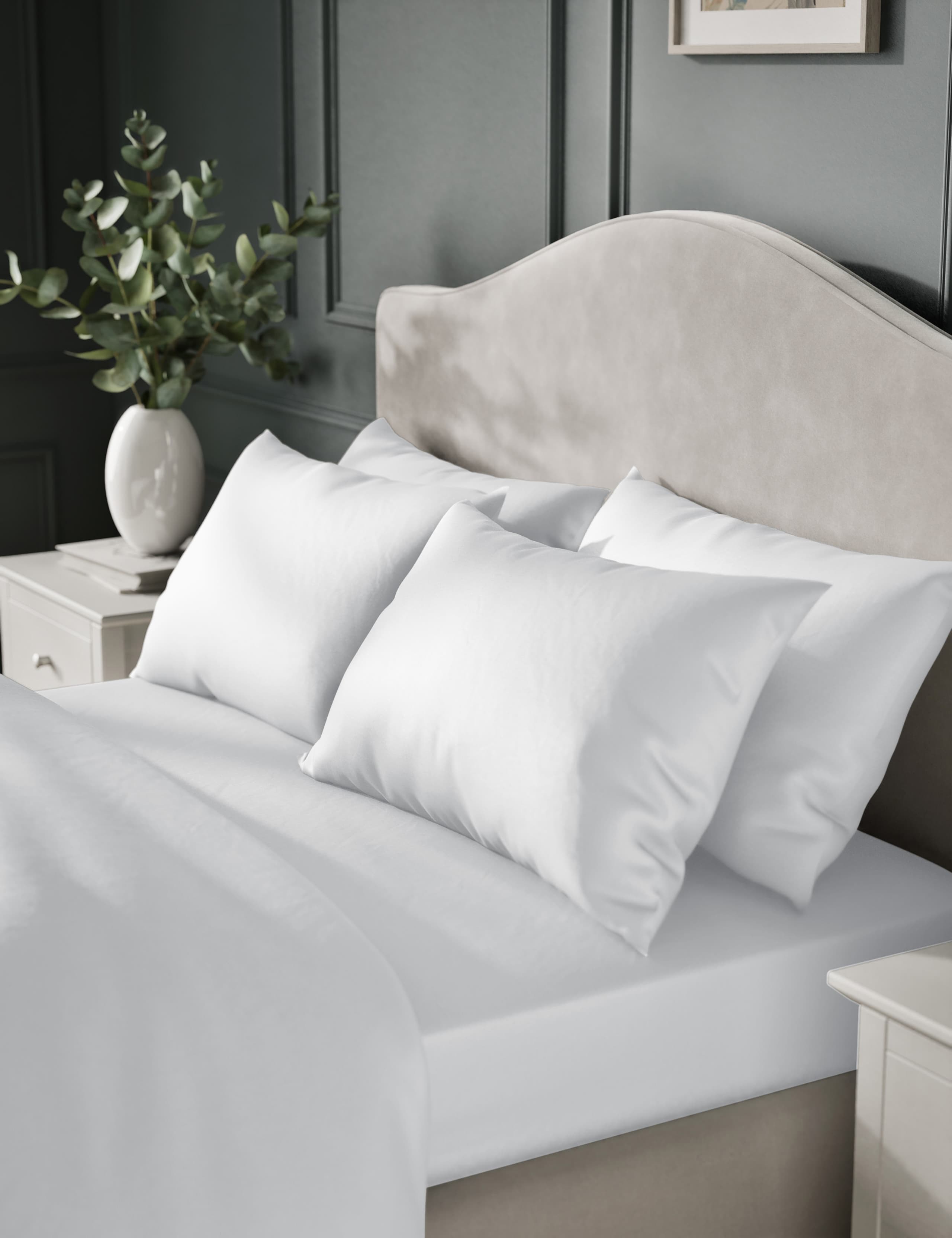 Egyptian cotton sateen 400 thread count pillowcases 2 pack - British product