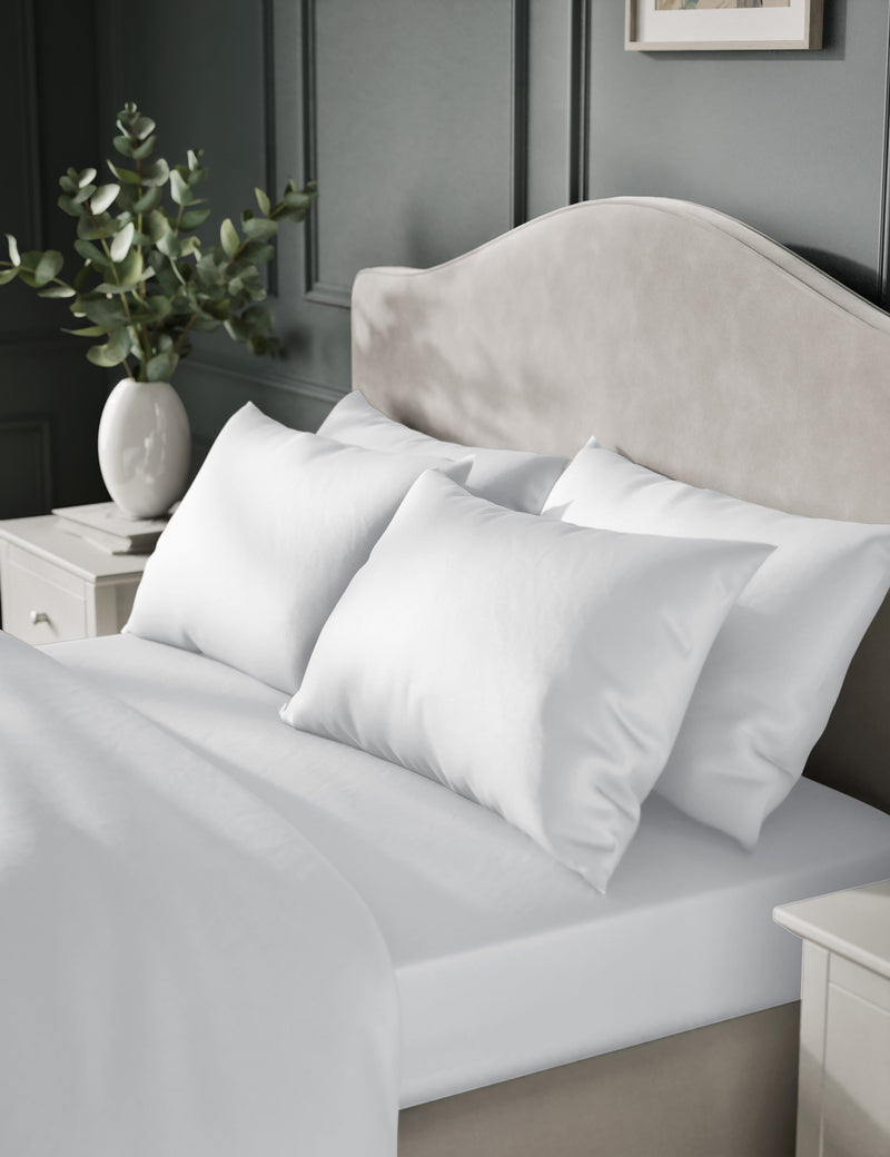 Egyptian cotton sateen 400 thread count pillowcases 2 pack - British product