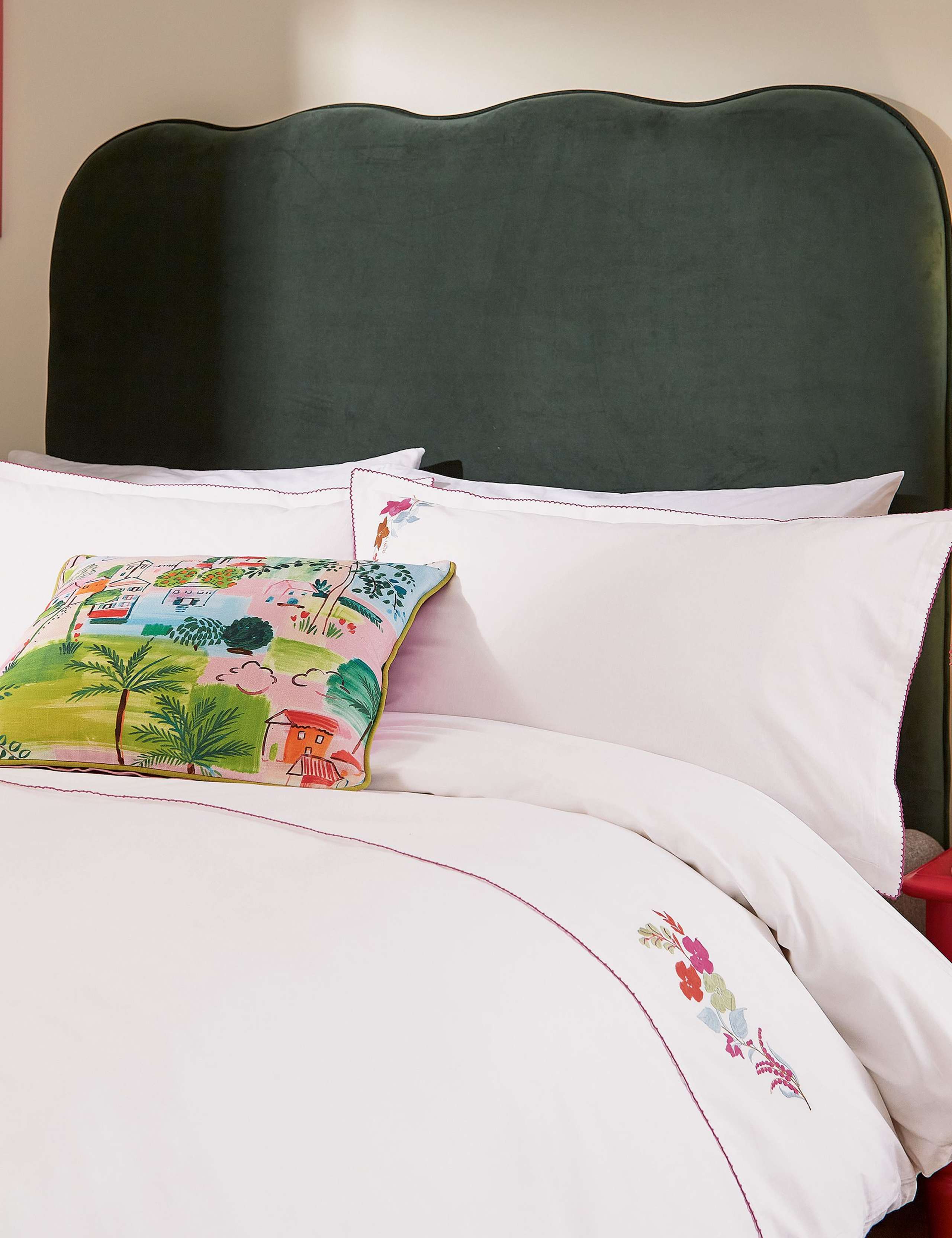 Land & Shore Fia pure cotton pillowcases 2 pack, UK version