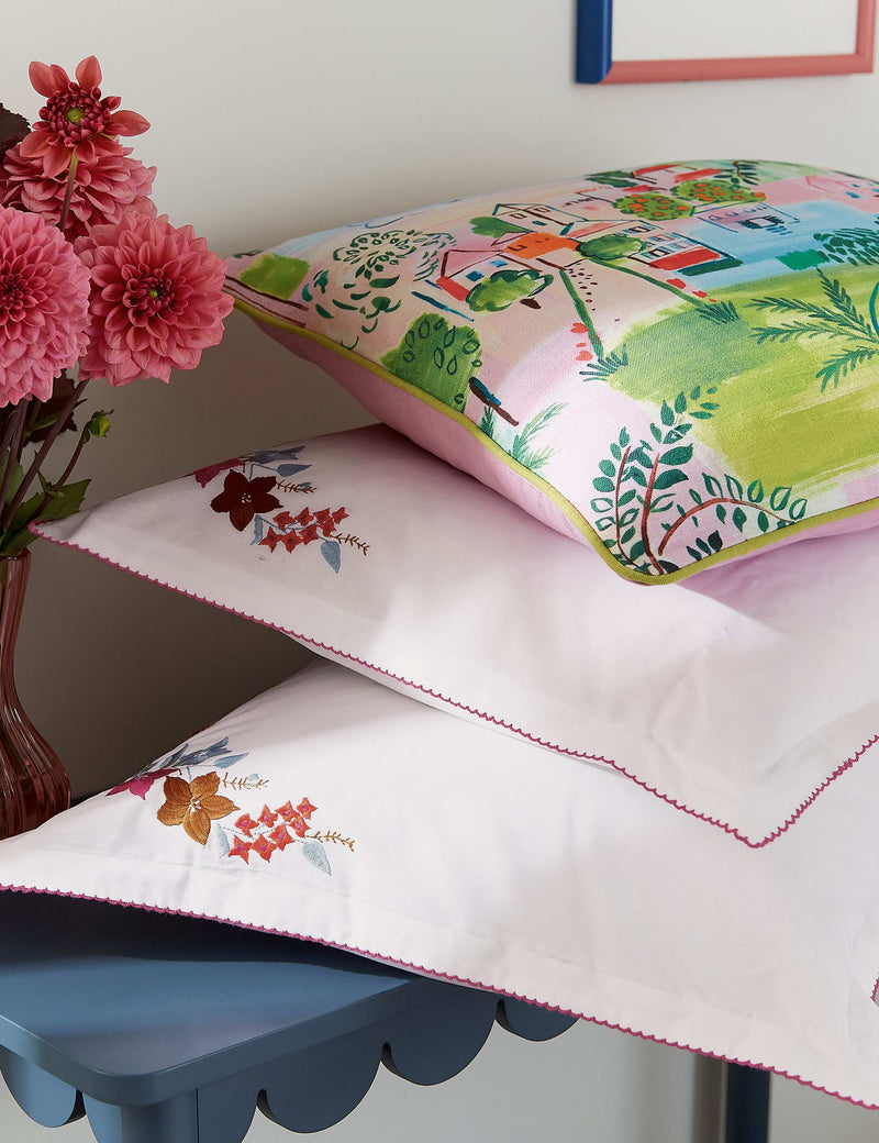 Land & Shore Fia pure cotton pillowcases 2 pack, UK version