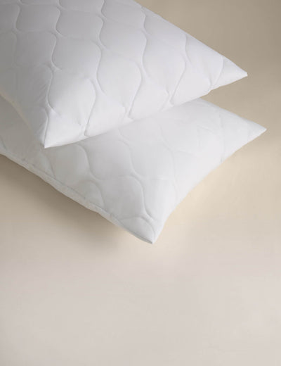 M&S Fresh & Cool Quilted Pillow Protectors 2 Pack Antibacterial Bedding- Buy online at McGrocer