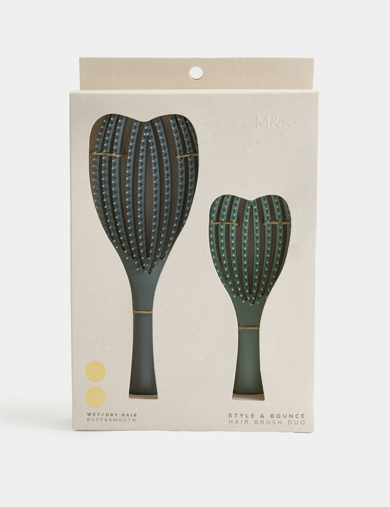 2 pack hair brushes vented detangling set (British brand)