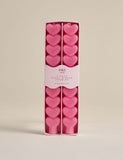 Heart dinner candles 2 pack unscented wax - British product