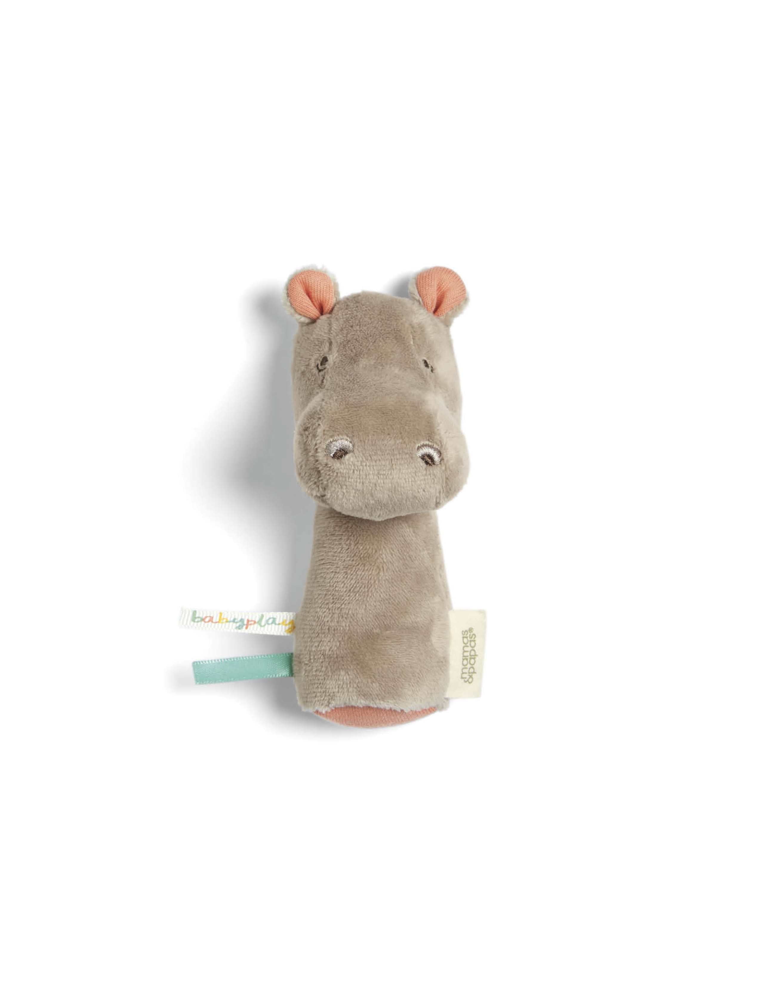 Mamas & Papas wrist rattles hippo and ladybird 2 pack - British product
