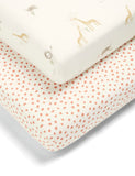 Mamas & Papas jungle cotbed fitted sheets 2 pack, imported from the UK