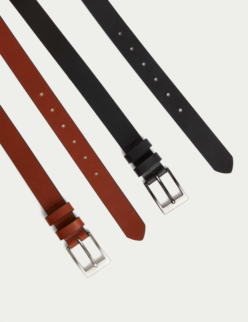 M&S leather belts 2 pack (British brand)