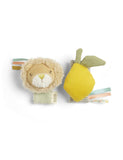 Mamas & Papas lion and lemon wrist rattles 2 pack, UK version