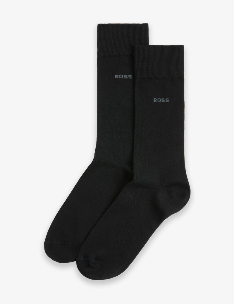 BOSS Logo Baumwollreiche Socken 2er-Pack - Britisches Produkt