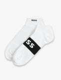 BOSS 2-pack cotton rich logo trainer socks (British brand)