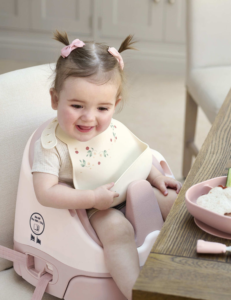 Mamas & Papas 2 pack plain and floral dribble bibs, imported from the UK