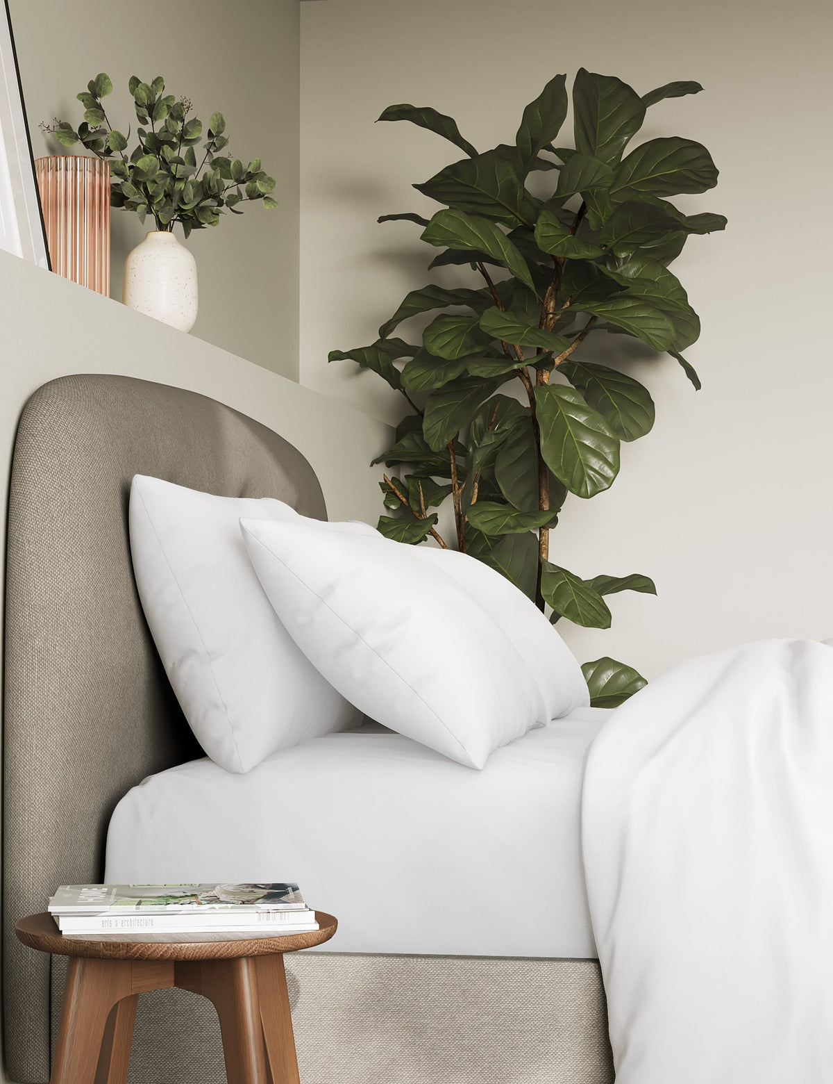 Pure cotton 300 thread count pillowcases 2 pack, imported from the UK