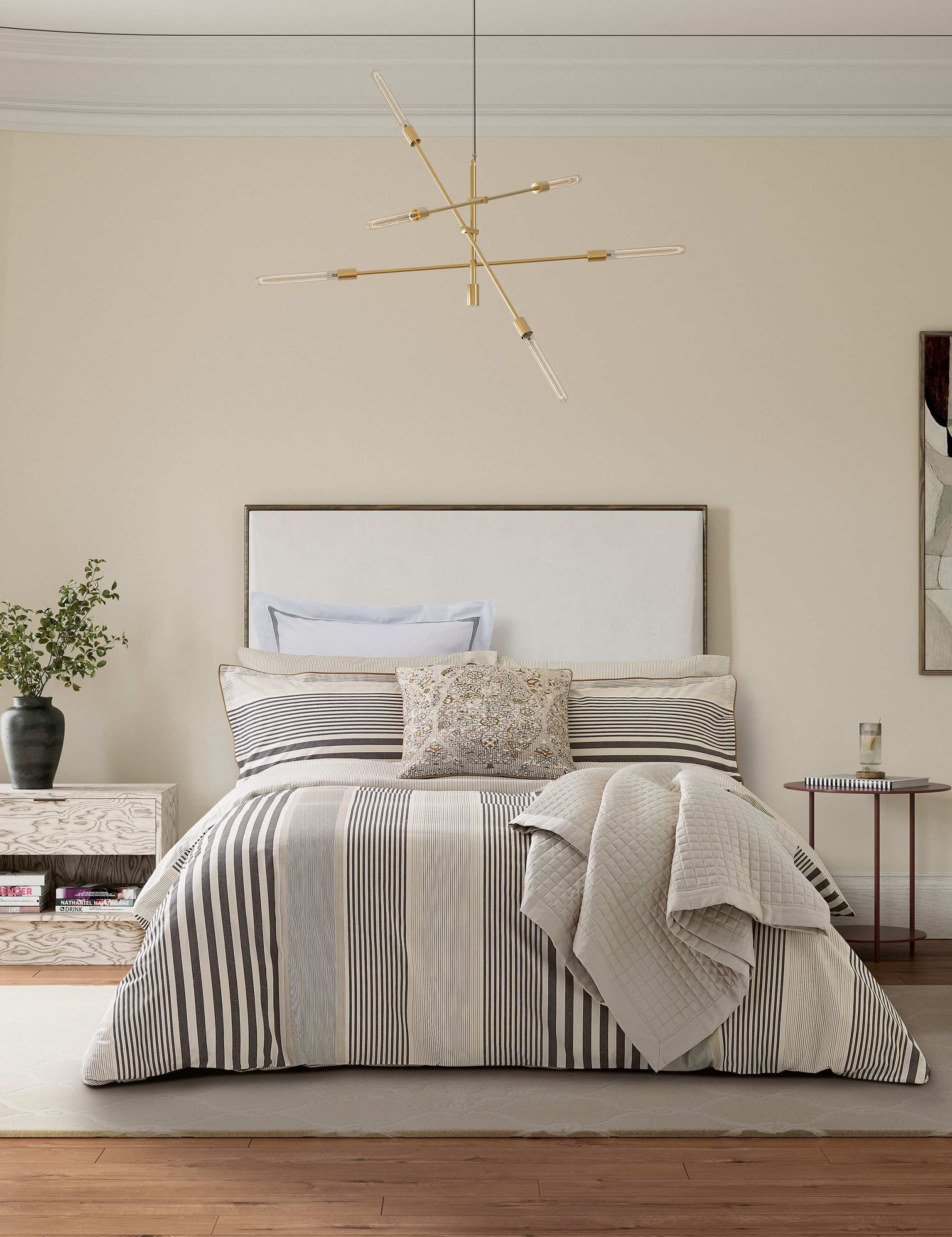 Bedeck of Belfast Alba striped pillowcases 2 pack (British brand)