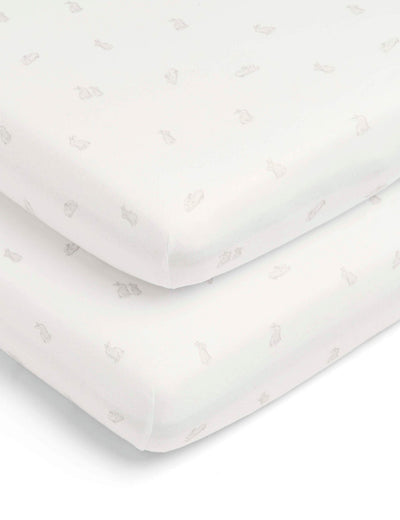 Draps de lit pour bébé en pur coton Mamas & Papas M&S 2 Pack Bunny - Achetez en ligne chez McGrocer