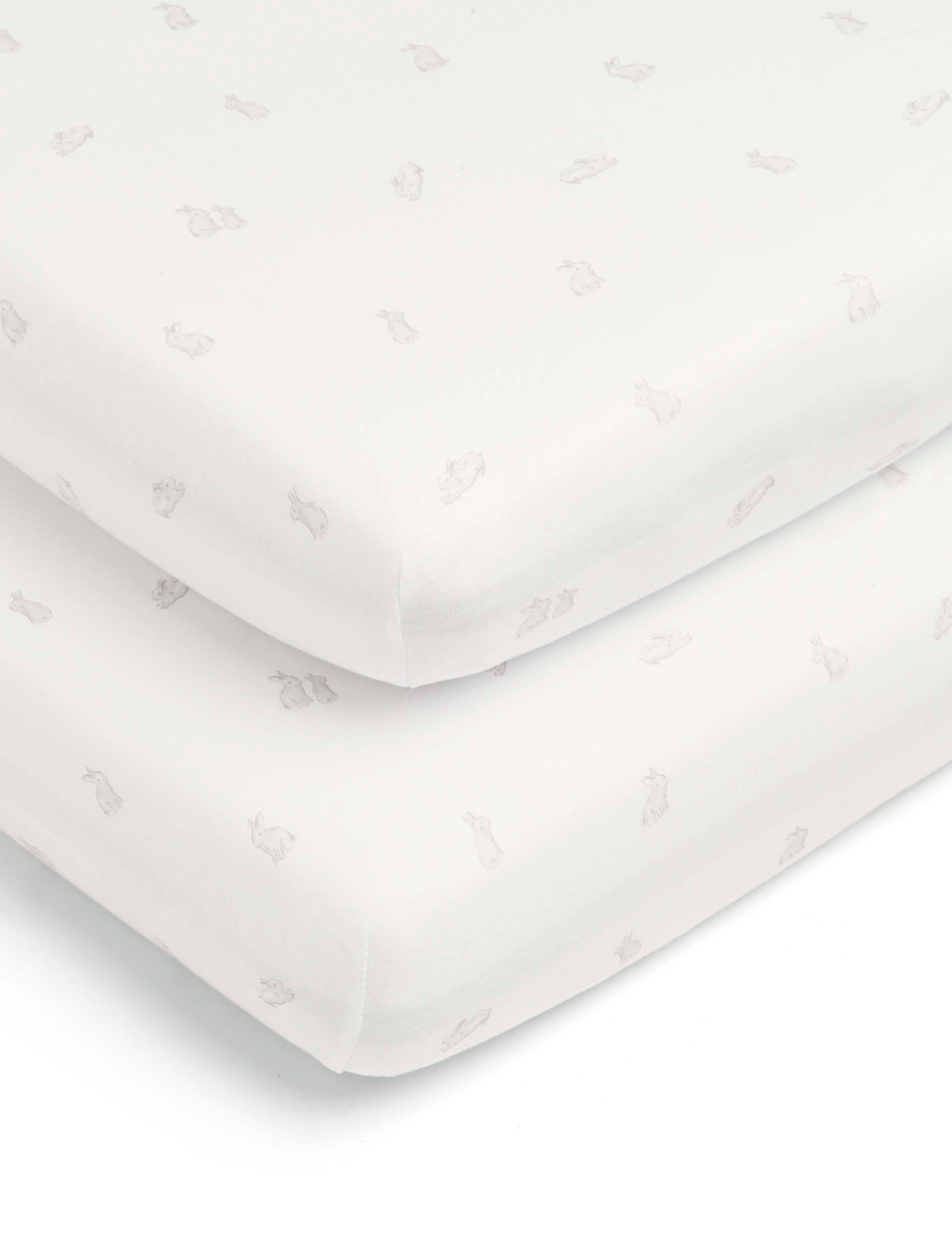 Mamas & Papas bunny fitted sheets for cot beds, imported from the UK