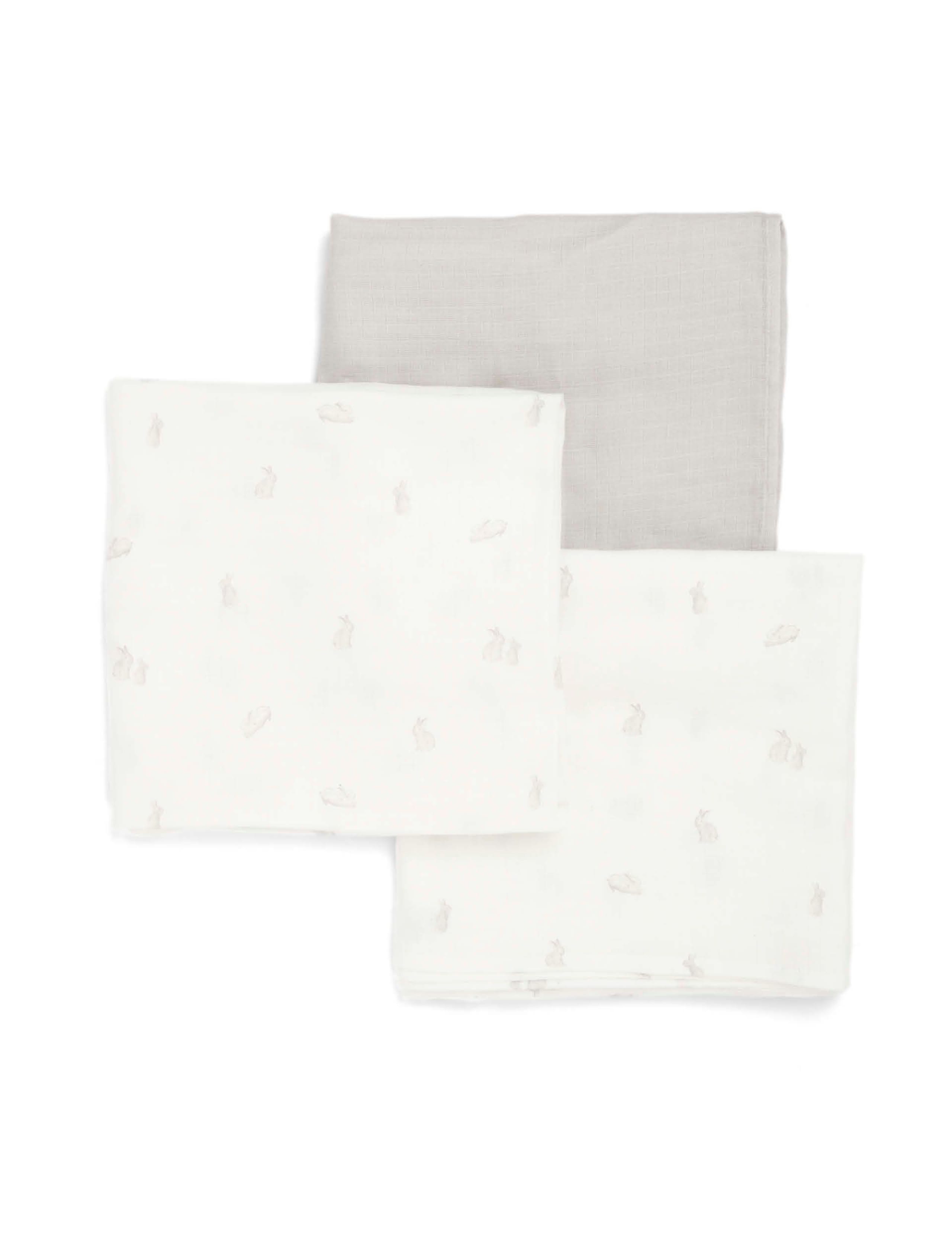 Mamas & Papas bunny print muslin squares 2 pack, UK version
