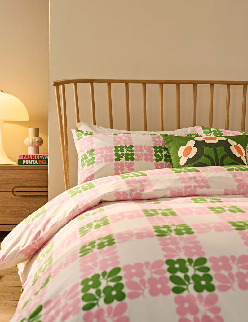 Orla Kiely pillowcases floret check 2-pack, imported from the UK