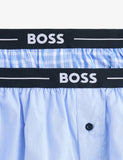 BOSS 2 pack plain checked boxers, imported from the UK