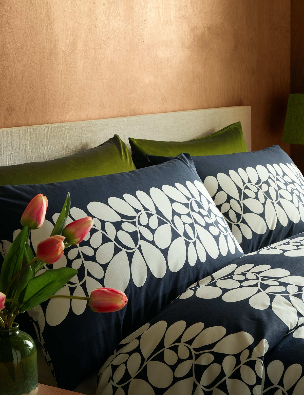 Orla Kiely pure cotton Sycamore Stripe pillowcases 2 pack - British product