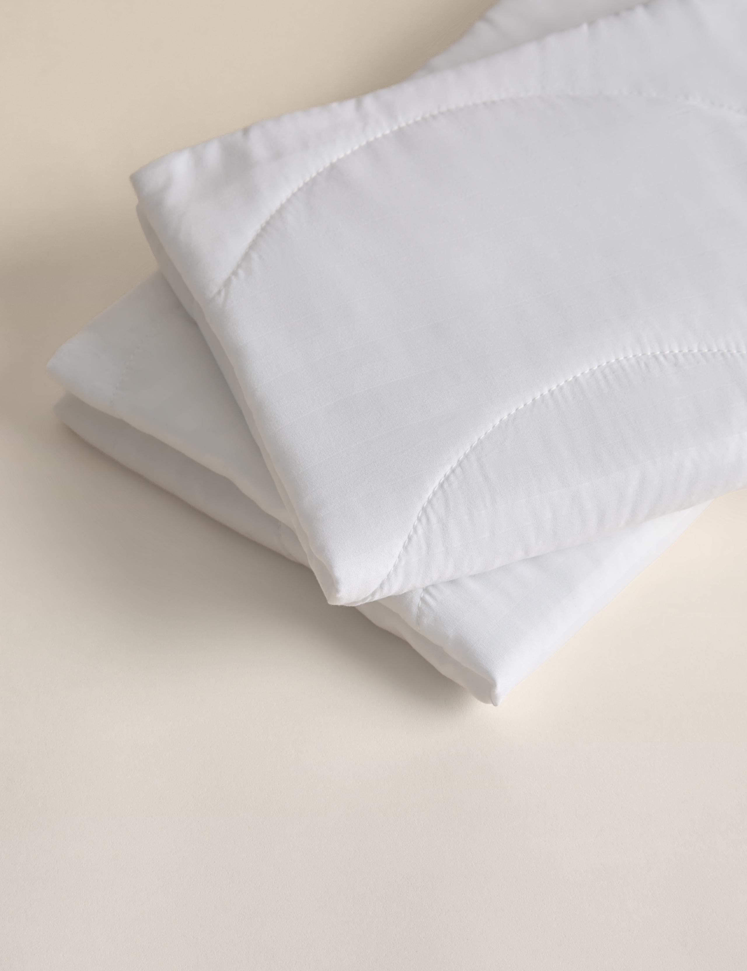 Quilted pillow protectors with quick-dry fabric, 2 pack (British brand)