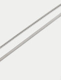 Stainless steel snake chain bracelet 2 pack - British product