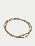 2 pack snake chain bracelet stainless steel - British product