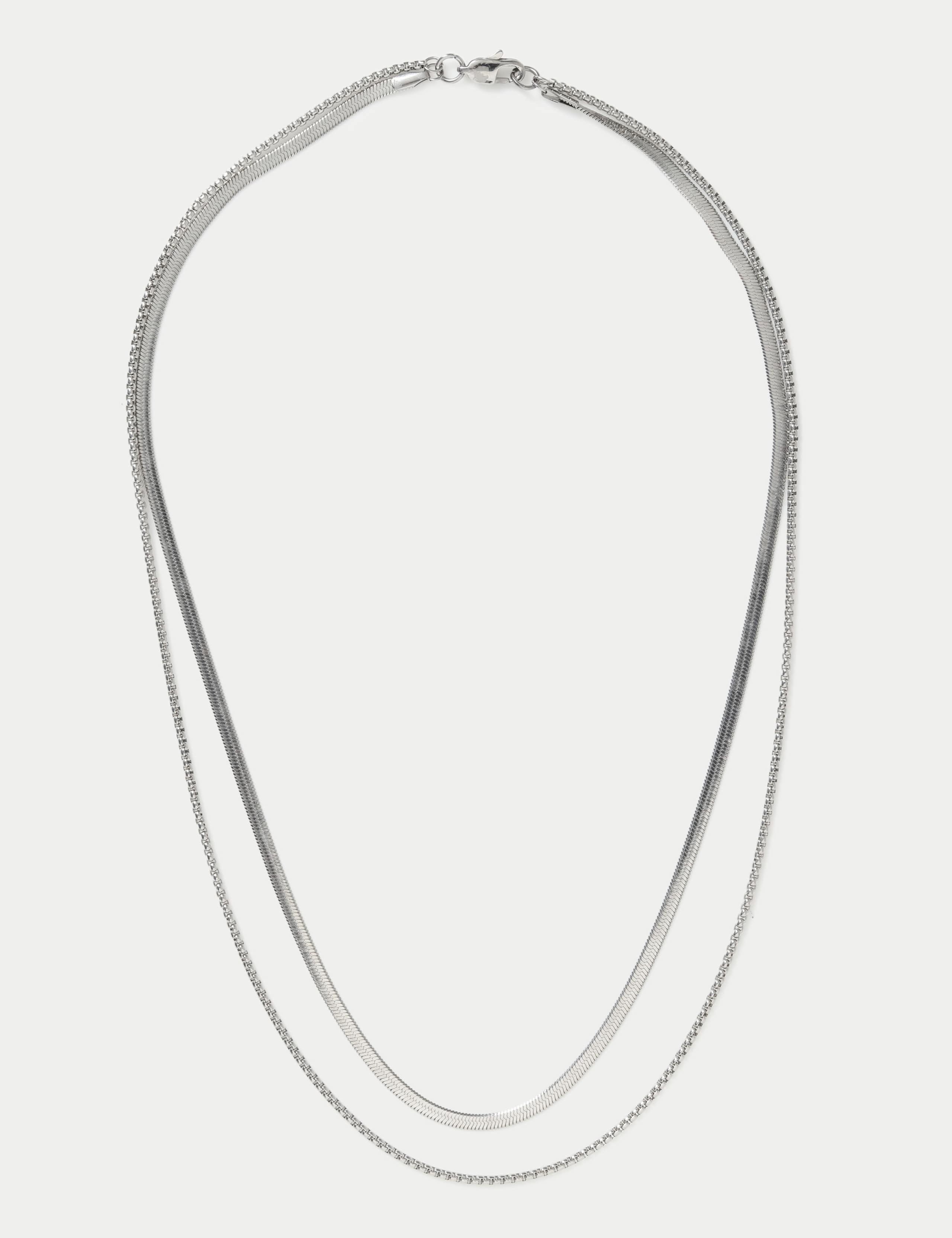2 pack snake chain necklace stainless steel, UK version