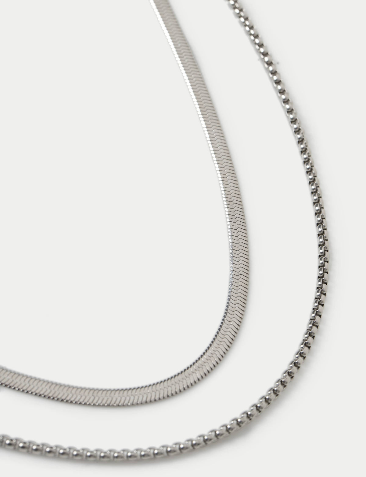 2 pack snake chain necklace stainless steel, UK version