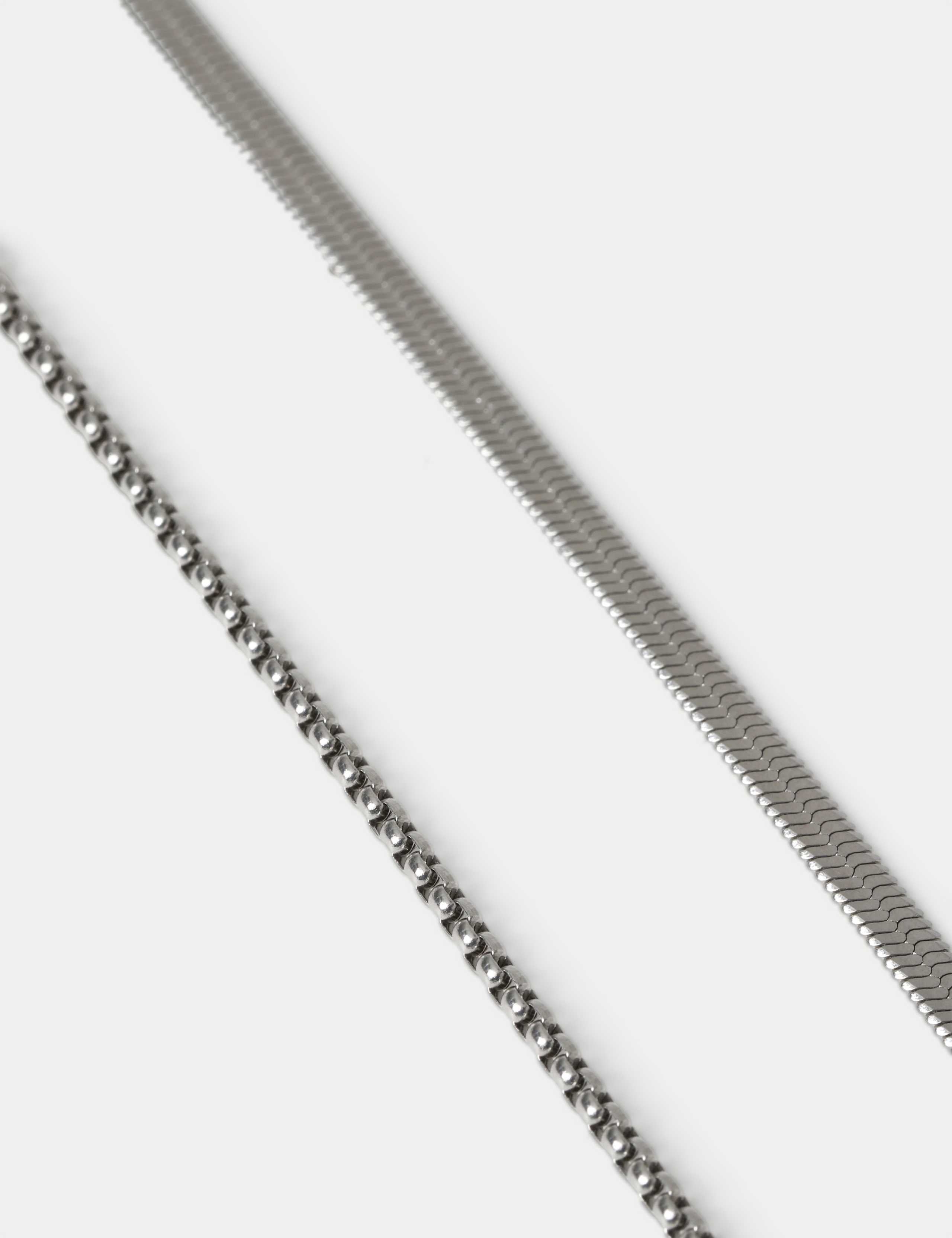 2 pack snake chain necklace stainless steel, UK version