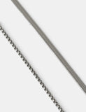 2 pack snake chain necklace stainless steel, UK version