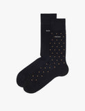 BOSS 2 Pack Spot Socks, one plain and one spot design, UK version