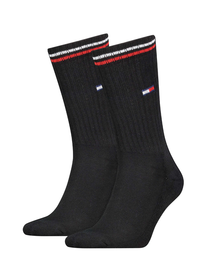 جوارب رياضية Tommy Hilfiger عبوة من 2 بأطراف مخططة (ماركة بريطانية)