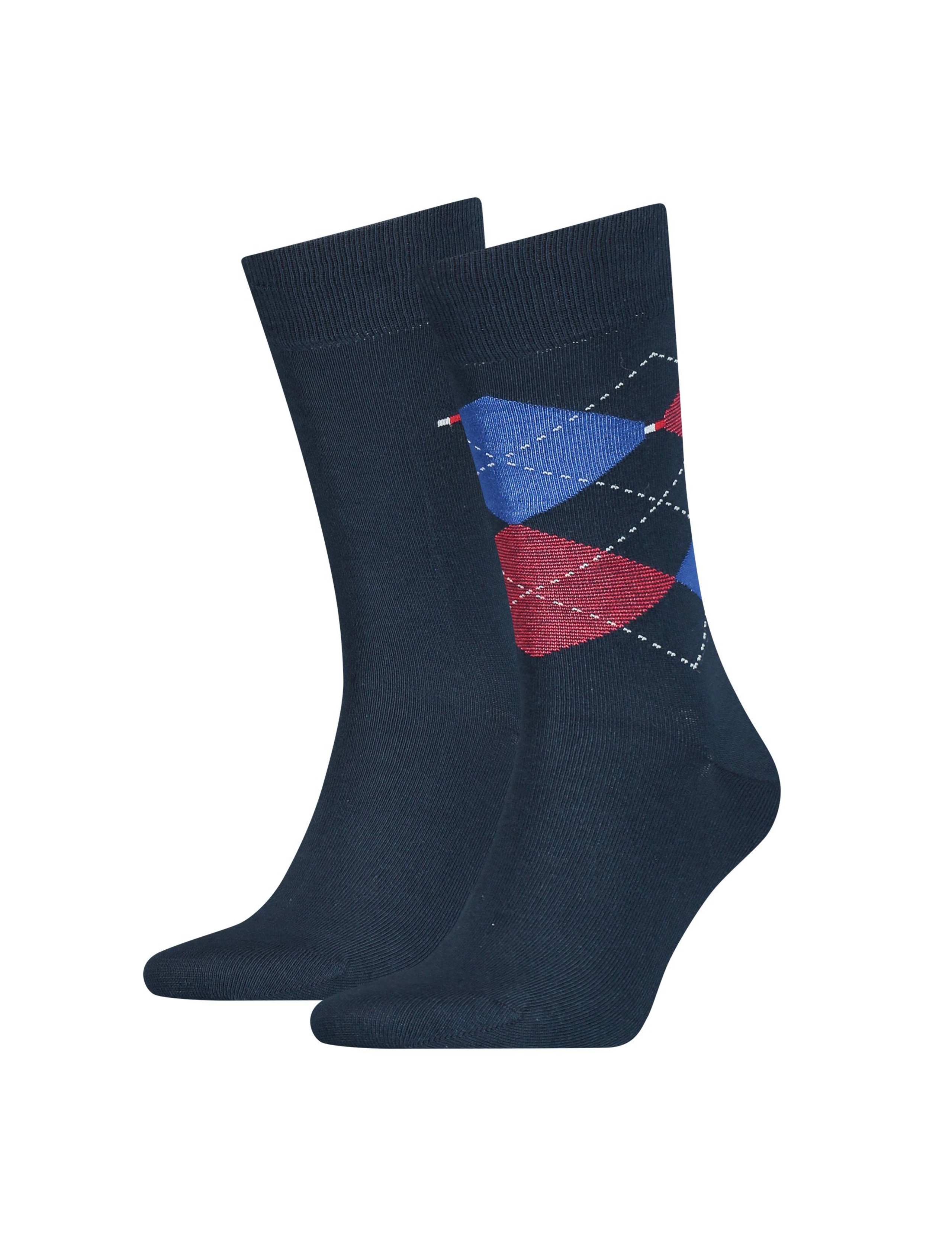 Tommy Hilfiger men's cotton rich argyle socks 2 pack - British product