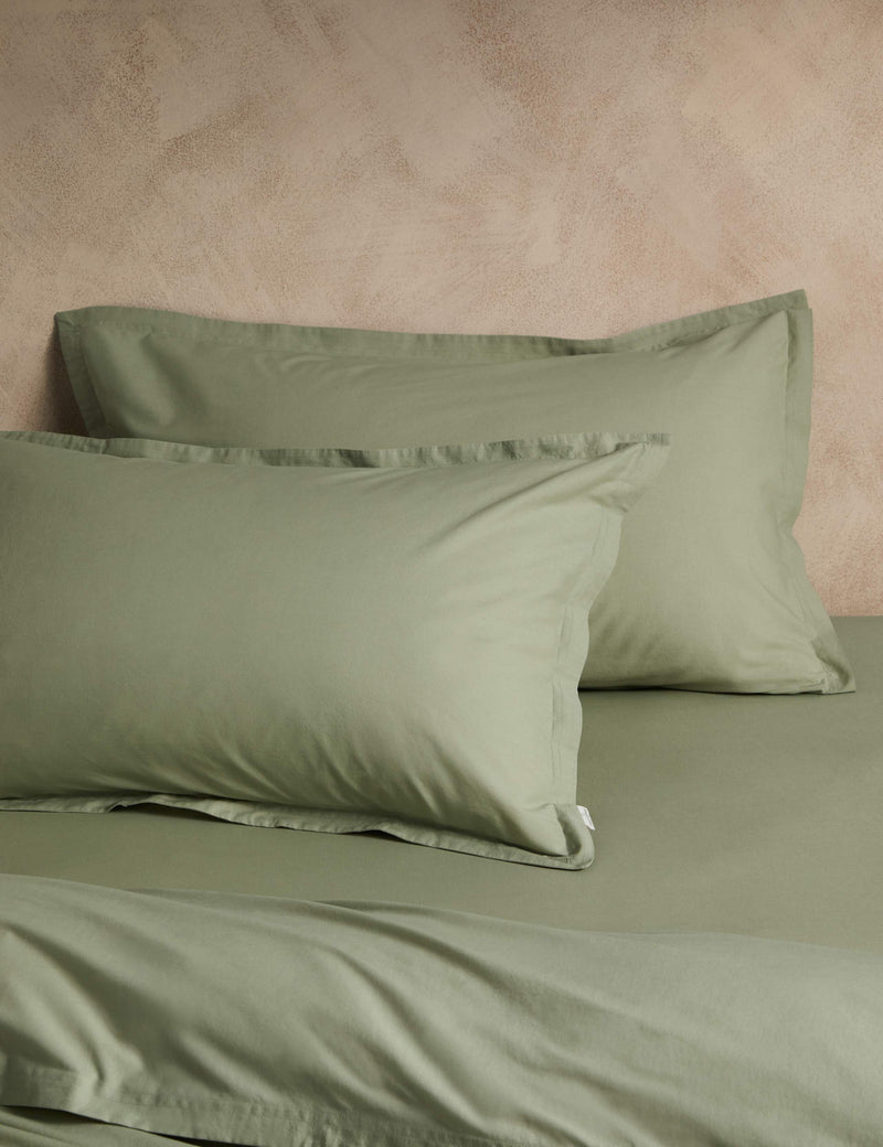 M&S X Fired Earth washed cotton Oxford pillowcases 2 pack - British product