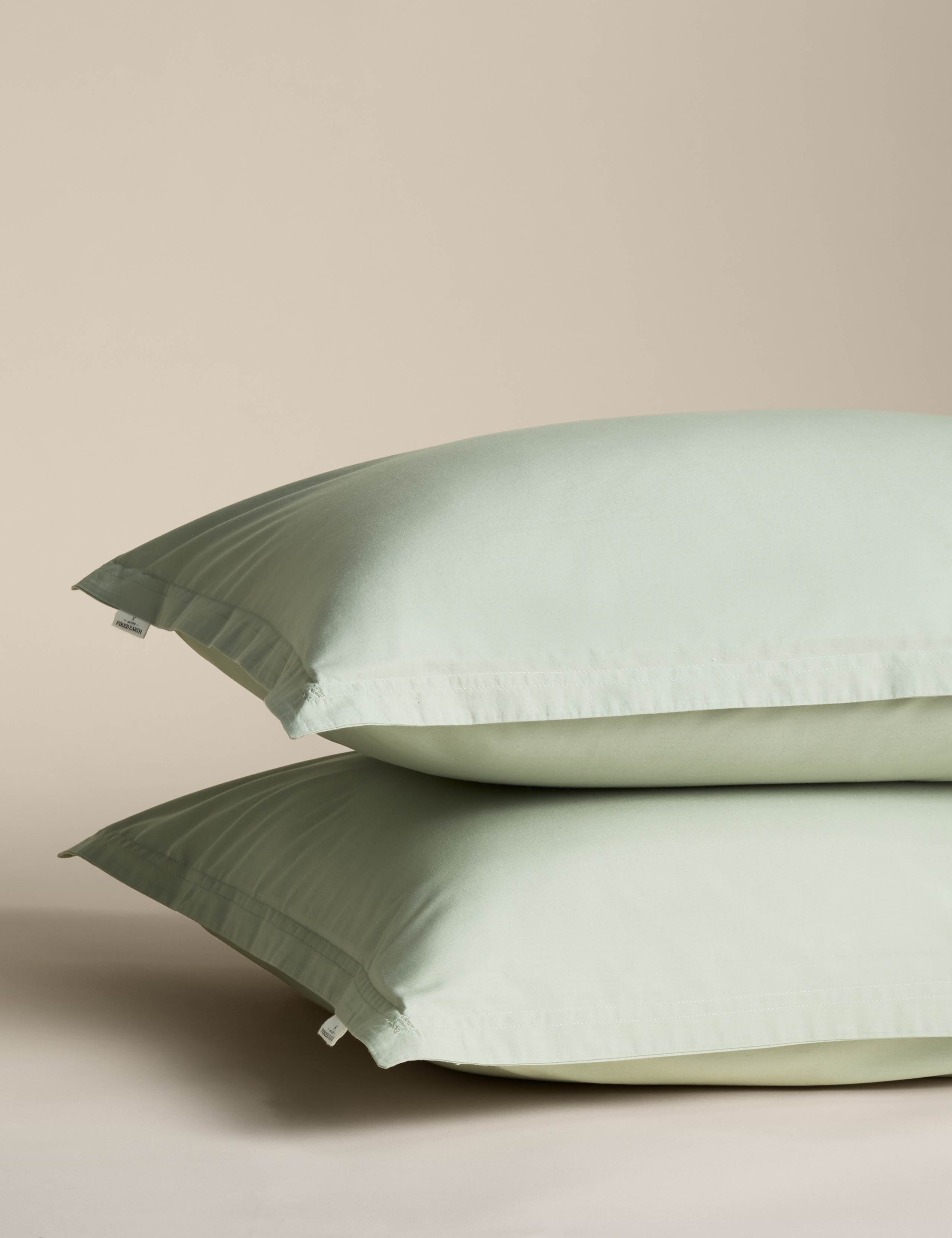 M&S X Fired Earth washed cotton Oxford pillowcases 2 pack - British product