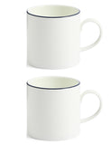 Wedgwood Gio Blue fine bone china mugs 293ml (British brand)