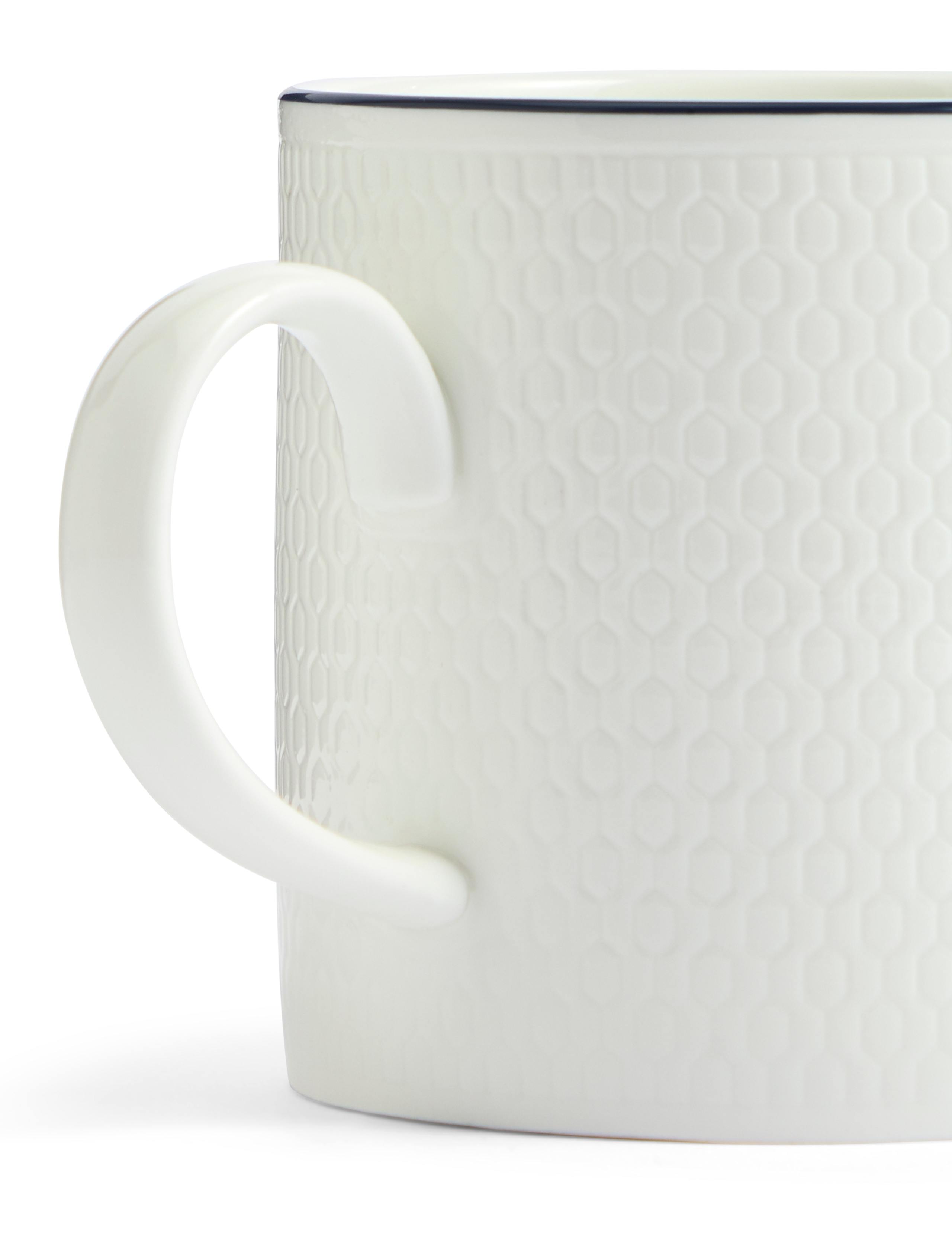 Wedgwood Gio Blue fine bone china mugs 293ml (British brand)