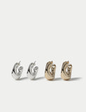 Chunky hoop earrings made of acrylic (British brand)