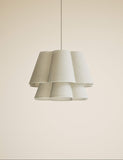 Scallop ceiling lamp shade two-tiered design 45cm - British product